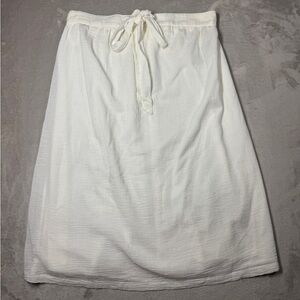 J.Crew Gauzy 100% Cotton A Line White Knee Length Lightweight Skirt Size Small